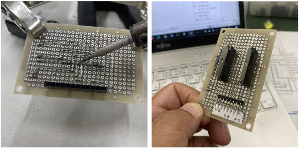 写真-1 モータードライバ回路　写真-2 専用IC