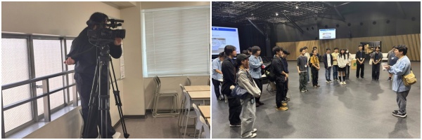 映像音響分野の学生スタッフ