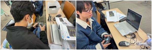 コントローラーの調整の様子