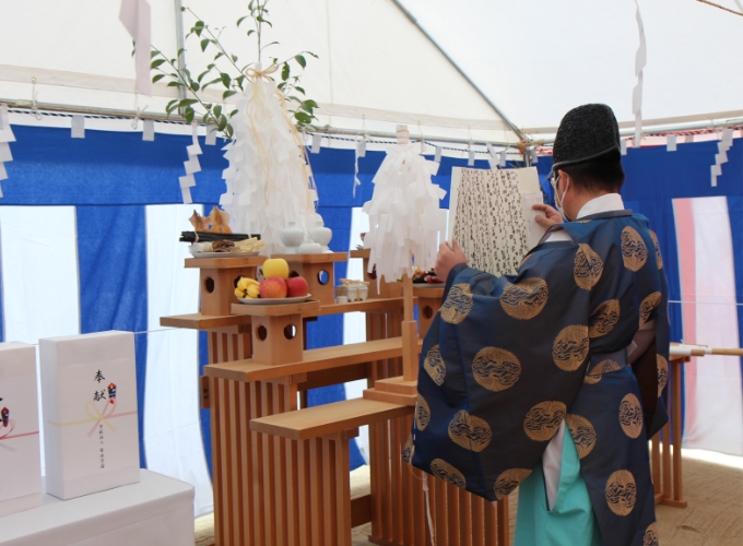 地鎮祭の様子 1