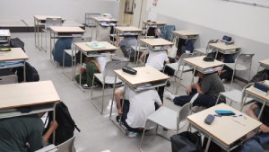 シェイクアウト訓練中の様子