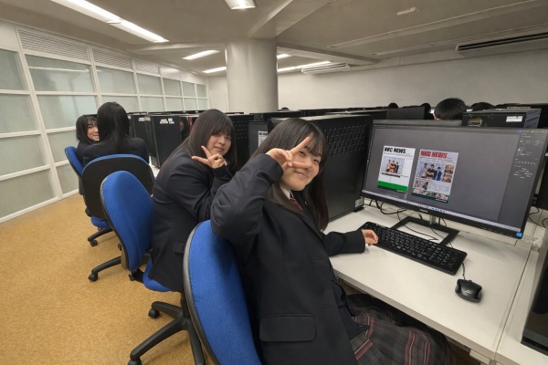 実習時間に撮影した生徒さんの笑顔